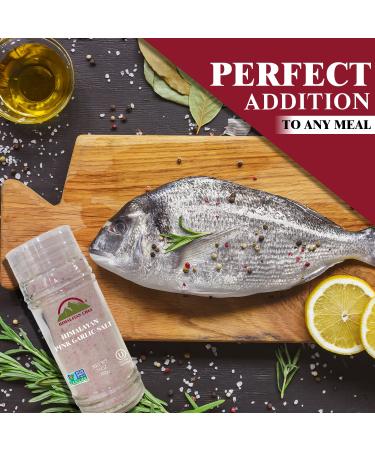 Himalayan Chef Pink Garlic Salt Grinder - 3.6 Oz | Natural & Certified Seasoning - Buy Online on GoSupps.com