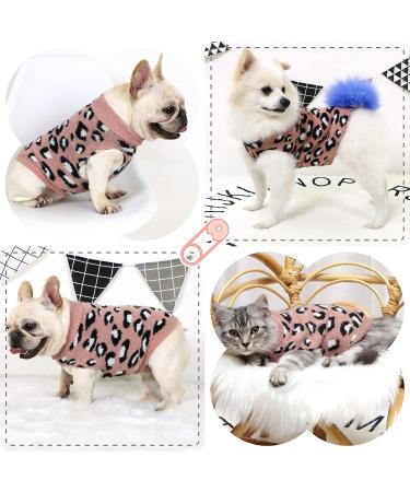 Cozy Dog & Cat Sweater | Chihuahua Bulldog & Puppy Clothing - Leopard & Pink Styles - Buy Online on GoSupps.com