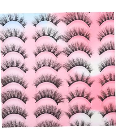 FRCOLOR Eyelashes Natural False Eyelashes 20 Pairs Artificial Black Faux For Women Bulk Lash Strips Fake Lash Strip Fake Makeup Make Up Cosmetics 3D 23X19X15CM Black1 - Buy Online on GoSupps.com