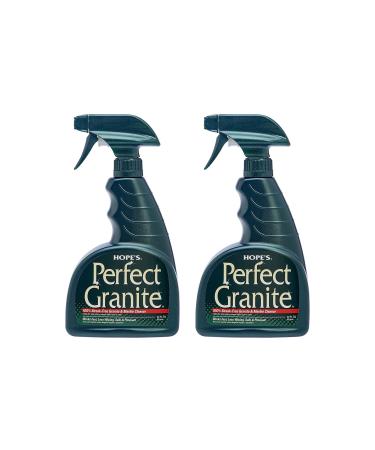 Hopes Perfect Granite & Marble Countertop Cleaner, Stain Remover and Polish, Streak-Free, Ammonia-Free, 22 Ounce, Pack of 2