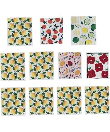 6Pcs Reusable Paper Towels Lemon Print Dish Towels for Kitchen Soft and Absorbent Dish Cloths Quick Drying Kitchen Dishcloths Dish Rags for Washing Dishes - Buy Online on GoSupps.com