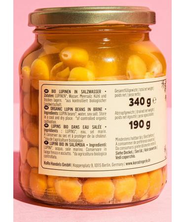 Buy KoRo Organic Lupins in Salt Water | 6 x 190g | International Shipping Available - Buy Online on GoSupps.com