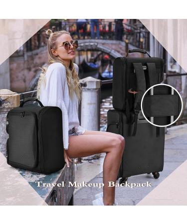 Professional Extra Large Makeup Backpack for Travel with 5 Pouches - Black - Buy Online on GoSupps.com