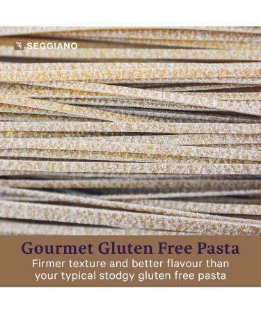 Seggiano Organic Gluten Free Rice & Quinoa Tagliatelle 250g - Certified Gluten Free Vegan Vegetarian & GMO Free - High in Protein & High in Fibre - Bronze Drawn & Slow Dried - Buy Online on GoSupps.com
