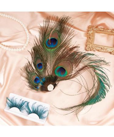 Boyrot Pfau Costume for Women - Stylish Peacock Hair Clips for 20s Carnival Fasching & Gatsby Cosplay - Buy Online on GoSupps.com