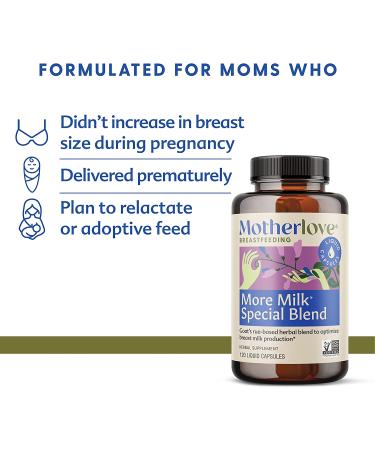 Motherlove More Milk Special Blend - 120 Liquid Capsules for Enhanced Lactation Support - Buy Online on GoSupps.com