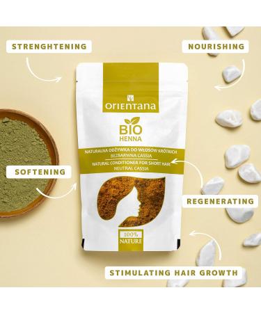 Orientana Organic Henna Powder for Short Hair | 100% Natural & Vegan Hair Conditioner | Colorless Sulfate & Paraben-Free | Strengthens Hair - 50g - Buy Online on GoSupps.com