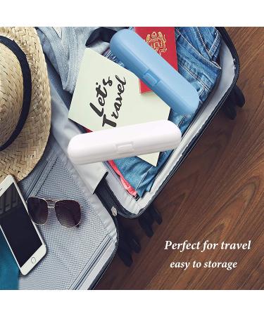 2 Pcs Electric Toothbrush Travel Case - Portable Holder for Oral-B Pro & Other Electric Toothbrushes by Hovesty (Blue&White) - Buy Online on GoSupps.com