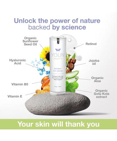 YOUN Beauty Retinol Eye Cream by Dr. Anthony Youn - Paraben-Free Hydrating Under Eye Cream with 1% Retinol & Hyaluronic Acid - Skin Firming Night Cream 1 Fl Oz - Buy Online on GoSupps.com
