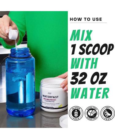 Simply Primal Waterfast Keto Electrolyte Powder - Lemon Lime Flavor | Pink Himalayan Salt | Sodium Potassium Magnesium Calcium | Sugar Free Gluten Free Soy Free - Buy Online on GoSupps.com
