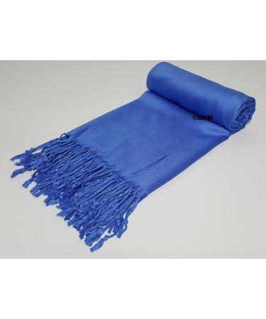 GFM Smooth Shiny Surface Pashmina Style Scarf - Blue (L9) - Buy Online on GoSupps.com