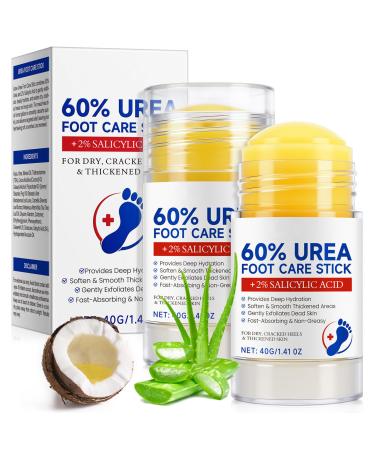 Clawrex Pack of 2 foot creams with 60% urea - For elbows knees feet and hands