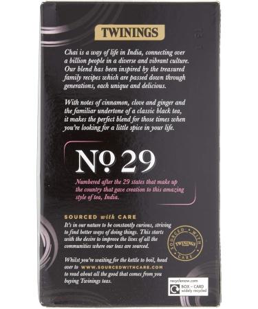 Twinings Dark Chai Tea Bags - 40 Count (Pack of 1) - Authentic Spiced Blend - Buy Online on GoSupps.com
