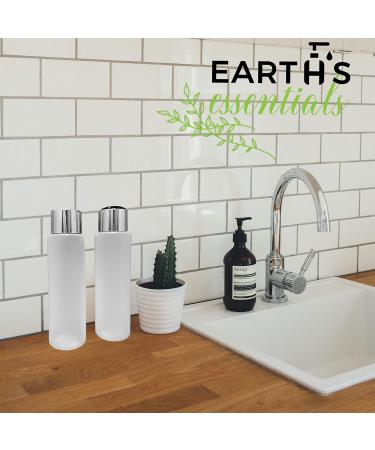 Buy Earth's Essentials 2-Piece Refillable HDPE Squeeze Bottles 473ml - Perfect for Lotions Shampoos & Oils - Black & Chrome Cap - International Shipping Available - Buy Online on GoSupps.com
