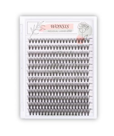 20D Lash Clusters  Individual Lashes  240 Pcs 20D Individual Lash Extensions  Volume Soft Lightweight Reusable DIY Eyelash Extensions  Thickness 0.07mm C Curl False Eyelashes 10/11/12/13/14mm 20D 10-14mm - Buy Online on GoSupps.com