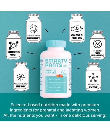 SmartyPants Prenatal Daily Gummy Multivitamin - 180 Count Bottle (40 Day Supply) - Buy Online on GoSupps.com
