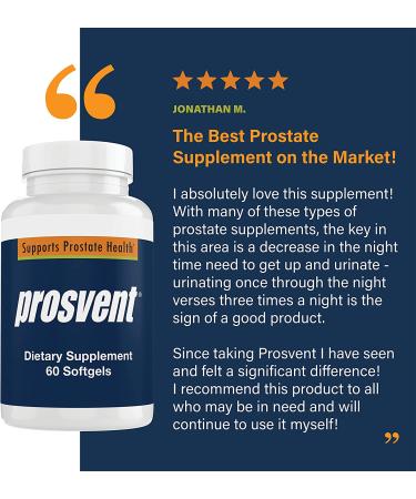 Prosvent Prostate Supplement for Men - Clinically Effective Beta Sitosterol, Saw Palmetto, Vitamin D & Zinc - Premium Prostate Support - Reduce Urination Frequency & Urgency - 60 Count - Buy Online on GoSupps.com