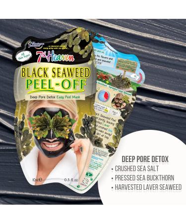7th Heaven Peel Off Face Mask Gift Set - Tea Tree, Manuka Honey, Black Seaweed, Green Tea - 5 Masks for Cleansing & Hydration - Buy Online on GoSupps.com