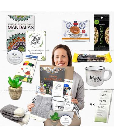 Get Well Soon Care Package for Women - Surgery or Injury Recovery Gift Basket with Self-Care Essentials, Snacks, and Stress Relief - Ideal for Cancer Patients and Hospital Stay - Thoughtful Encouragement Gift - Buy Online on GoSupps.com