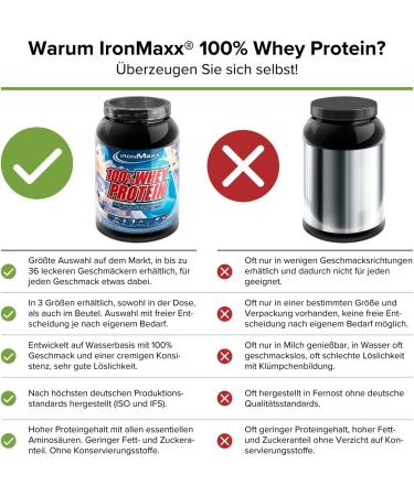 Ironmaxx 100% Whey Protein Powder - Blueberry Cheesecake 900g | Water-Soluble Low Sugar Multiple Flavors for Optimal Nutrition - Buy Online on GoSupps.com