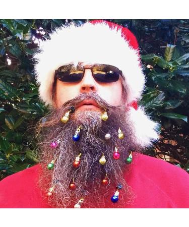 Clip Beard Ball - Clip Beard Shine Ball Decoration - Bulb Shape Tiny Beard Bells Santa Claus Beard Clips for Men Beard Attachment Buogint - Buy Online on GoSupps.com