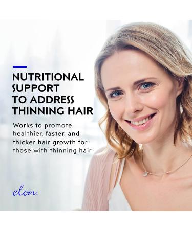 Elon R3 Hair Growth Supplement for Women - Biotin & Collagen Hair Vitamins for Healthy, Thick Hair - Extra Strength Growth Pills (60 Tablets) - Buy Online on GoSupps.com