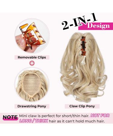 REECHO 9 Classic Loose Curly Wavy Ponytail Extension - Platinum Blonde | Claw Clip Hairpiece for Women - Buy Online on GoSupps.com