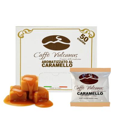 Caff Vulcanus Caff Vulcanus - 50 Compostable Pods ESE44 - Coffee Flavoured (Caramel Pack of 50)