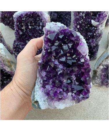 Amethyst Rough Stone Natural Amethyst Geode Quartz Cluster Crystal Specimen Energy Healing 650-700g - Buy Online on GoSupps.com