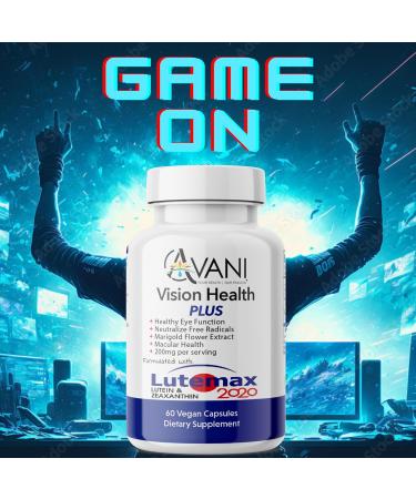 Avani Vision Health Plus Eye Health Made with Lutemax 2020 20mg Lutein 4mg Zeaxanthin - Buy Online on GoSupps.com