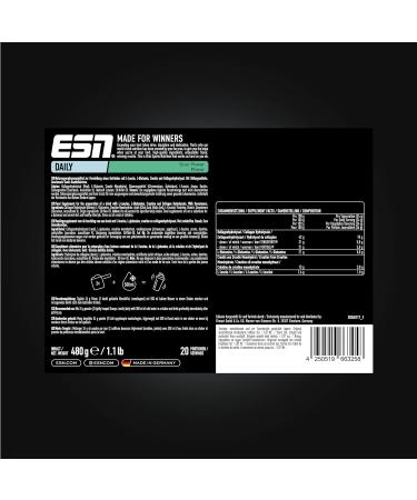 ESN Daily Sour Power 480g - Glutamine Creatine Collagen Peptides & L-Leucine for Joints & Cartilage | Tested Quality Made in Germany - Buy Online on GoSupps.com