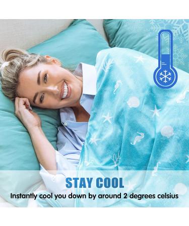 Coastal Theme Cooling Throw Blanket - Lightweight & Breathable Double Sided Blanket for Hot Sleepers - 50x70 Emerald XL - Buy Online on GoSupps.com