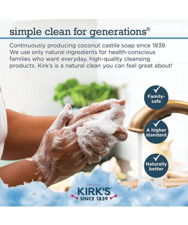 Kirk's 3-in-1 Castile Liquid Soap + Travel Bar Soap Set - Head-to-Toe Clean for Men, Women & Kids - Original Fresh Scent - 32 Fl Oz (2 Pack) - Buy Online on GoSupps.com