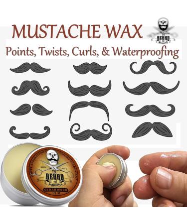 Men's Beard Grooming Set - Beard Oil, Moustache Wax, Comb in Velvet Bag | Cedarwood Scent - 15ml | Ideal Dad Gift - Buy Online on GoSupps.com