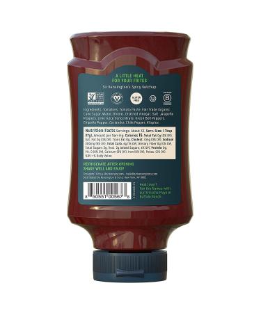 Sir Kensington's Spicy Ketchup | Whole Tomatoes | No High Fructose Corn Syrup | Gluten Free | Non-GMO | 20 oz - Buy Online on GoSupps.com