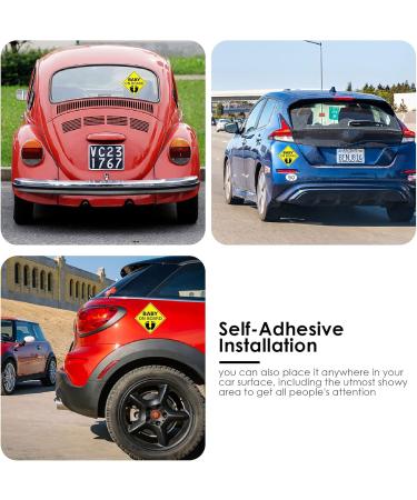 Buy Famkit Baby On Board Car Stickers - Waterproof & Durable Safety Signs (2-Pack 14x14 cm) | International Shipping Available - Buy Online on GoSupps.com