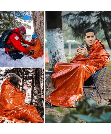 Emergency Sleeping Bag - Waterproof Survival Bivouac Sack | Thermal Blanket & Rescue Tent | Ultimate Cold Protection Gear (Orange) - Buy Online on GoSupps.com