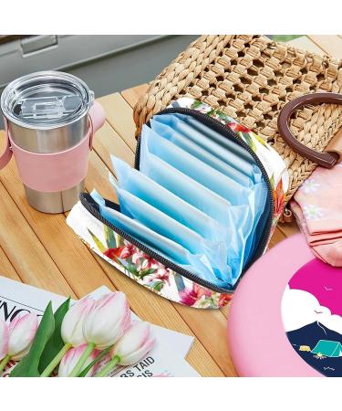 MUOOUM Skull Flower Pattern Sanitary Napkin Storage Bag | Menstrual Cup Pouch for Women | Portable Period Bag for Teen Girls | Multi-colored - Buy Online on GoSupps.com