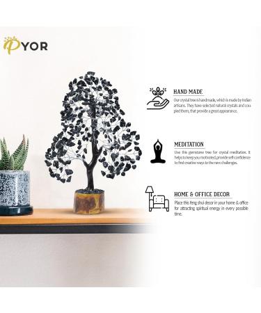 PYOR Black Tourmaline Feng Shui Money Tree - Real Crystals for Spiritual Gifts and Home Decor - Buy Online on GoSupps.com