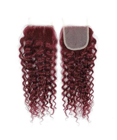 12A Grade 99j Burgundy Water Wave Hair 3 Bundles with Closure - Brazilian Virgin Remy Wine Red Ocean Wave Hair Extensions (12 14 16+10) - Buy Online on GoSupps.com
