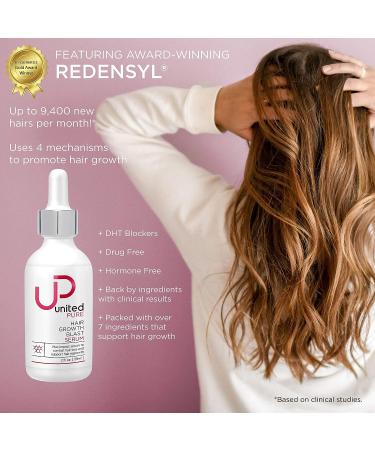 United Pure Hair Growth Serum 2 Oz with AnaGain & 3% Redensyl | Anti Hair Loss Treatment with Capixyl, Baicapil, and Caffeine | Includes Free UP Shampoo/Conditioner Minis - Buy Online on GoSupps.com
