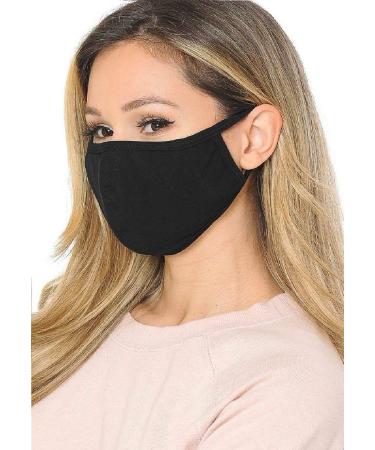 Komonee Black Cotton Reusable Face Mask for Men and Women - Dustproof Outdoor Indoor Cycling Ski Protection - Buy Online on GoSupps.com