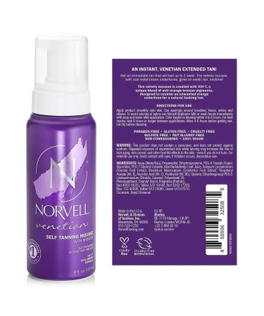 Norvell Venetian Sunless Self-Tanning Mousse with Bronzer - 8 fl.oz - Buy Online on GoSupps.com