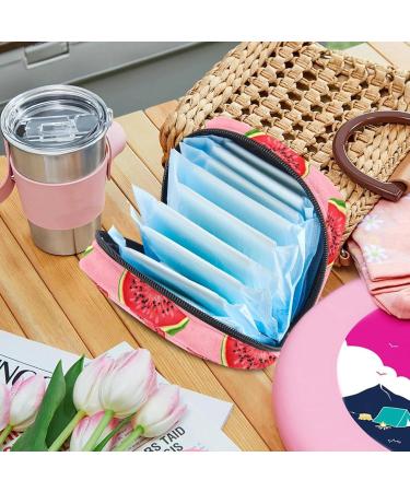 Pink Watermelon Pattern Women s Bands Storage Bag | Large Capacity Menstrual Cup & Makeup Organizer for Travel - Buy Online on GoSupps.com