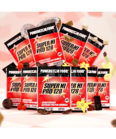 Super Hi Pro 128 Tasting Package | 10 x 30g High-Quality Protein Samples | 84% Protein | Low Carb | German Made | International Shipping Available - Buy Online on GoSupps.com