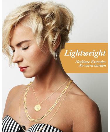 MTLEE 18K Gold Plated Necklace Extender - Rose Gold & Silver Chain Extenders, Jewelry & Choker Delicate Stainless Steel Anklet Extender with Clasp - 2/4/6 Inches - Buy Online on GoSupps.com