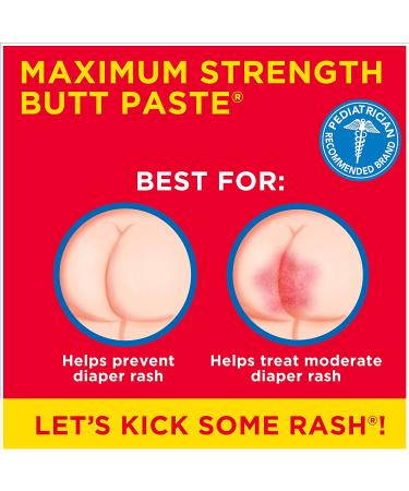 Boudreaux's Butt Paste Maximum Strength Diaper Rash Cream 4 oz Tube - Baby Ointment - Buy Online on GoSupps.com