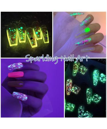 Buy Hemoer Fluorescent Glitter Set - 12 Iridescent Colors for Makeup Body Nails & Halloween DIY Crafts - International Shipping Available - Buy Online on GoSupps.com