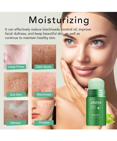 VIGORITY Green Tea Mask Stick Duo for Deep Pore Cleansing and Blackhead Removal - With Green Tea Extract for Face Moisturizing and Dry Skin Relief - Buy Online on GoSupps.com