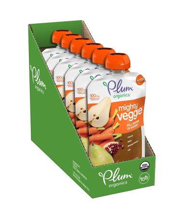 Plum Organics Mighty Veggie Baby Food Pouch Variety Pack - 18 Organic Squeeze Pouches (4 oz) for Babies & Toddlers - Buy Online on GoSupps.com
